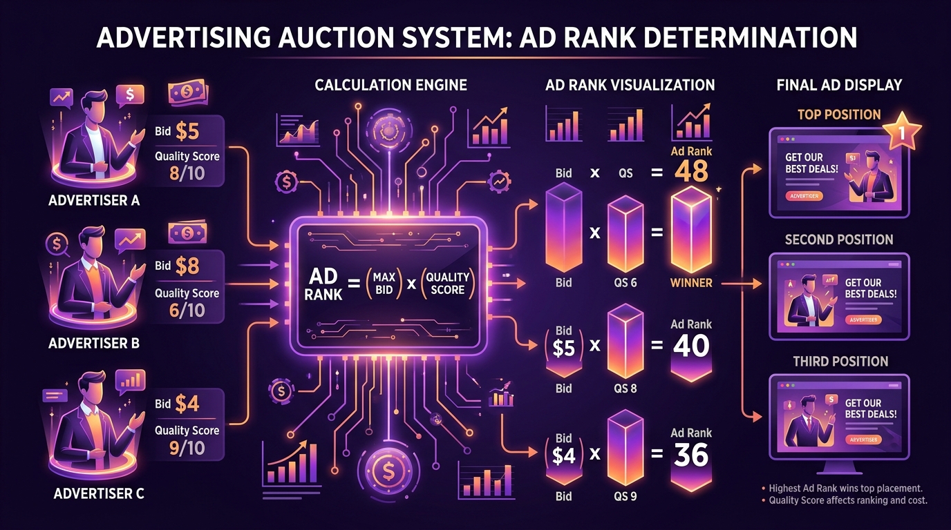 Google Ads veiling systeem en Ad Rank berekening